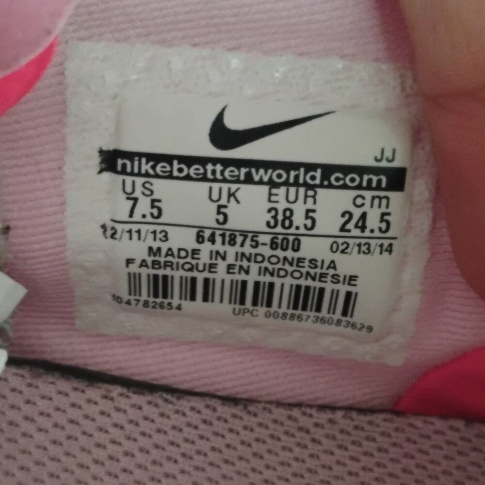 Nike Free 5.0 Pink White Mesh Women's Low Top Lightweight Athletic Sneakers - Picture 4 of 4